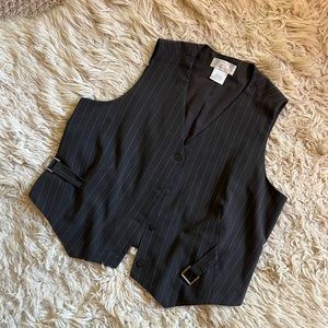 SOLD Grey Pinstripe Vest